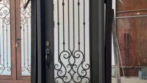 double iron doors